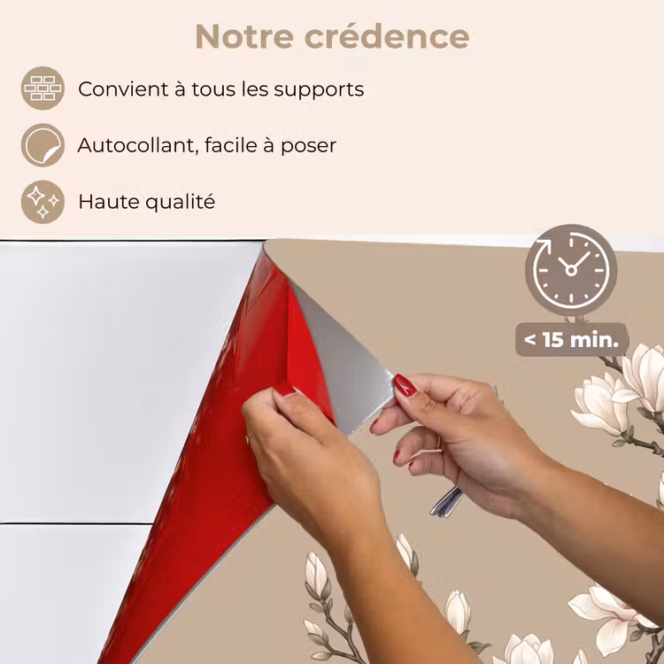 Fond de hotte - Oriental - Oiseaux - Beige — 4
