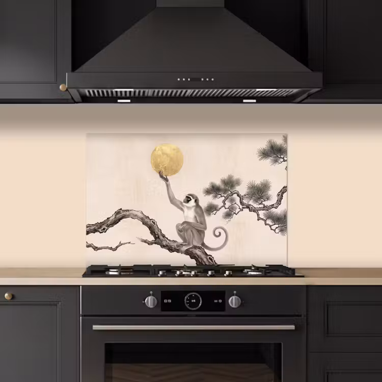 Fond de hotte - Singe - Lune - Or — 5