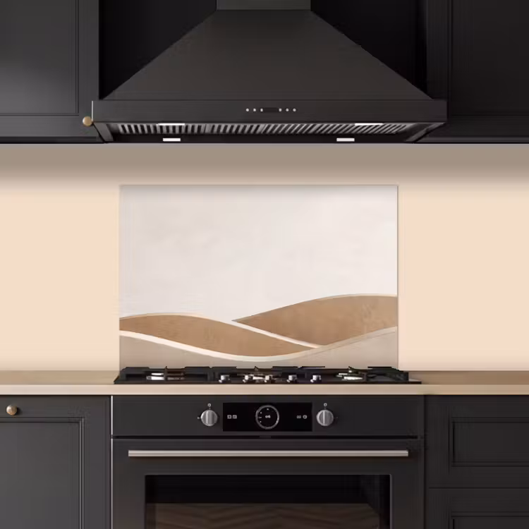Fond de hotte - Abstrait - Vagues - Moderne - Beige — 5