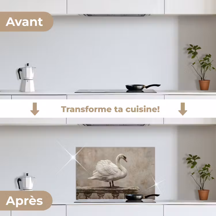 Fond de hotte - Cygne - Elégant - Animaux - Blanc — 7