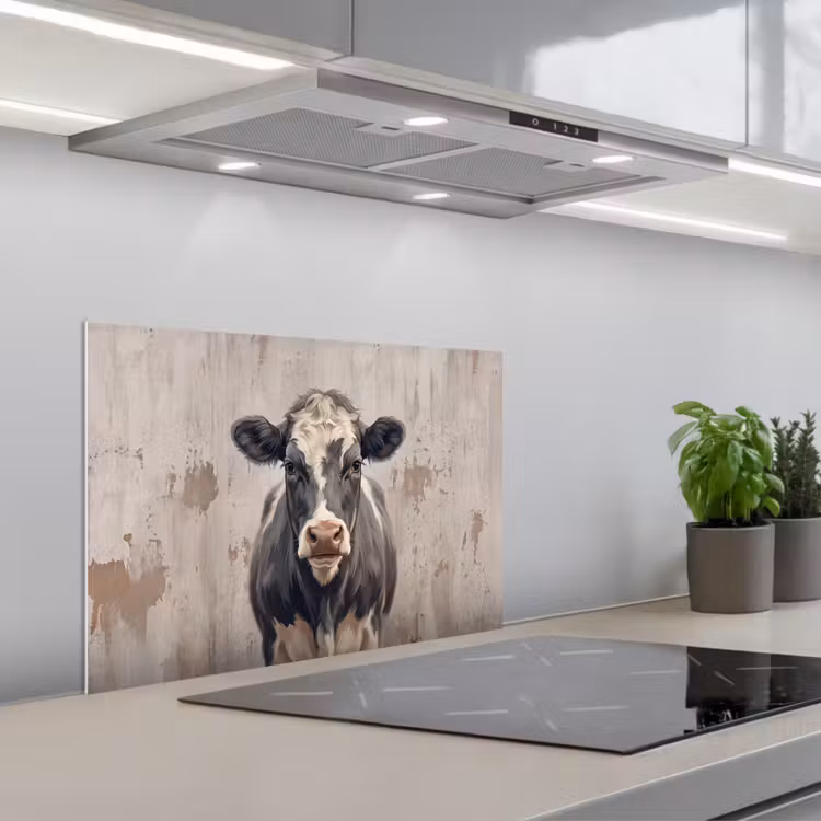 Fond de hotte - Vache - Portrait - Animaux - Moderne — 1