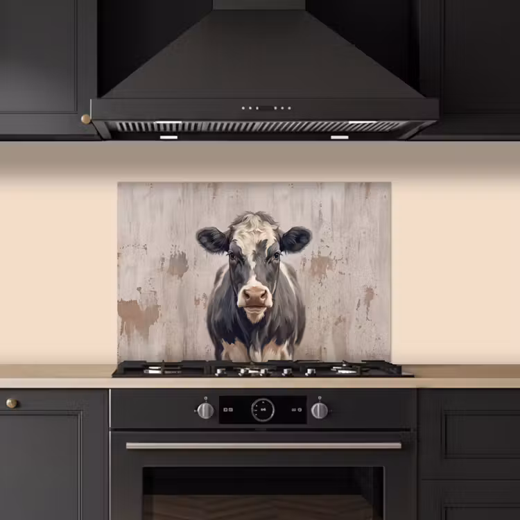 Fond de hotte - Vache - Portrait - Animaux - Moderne — 5