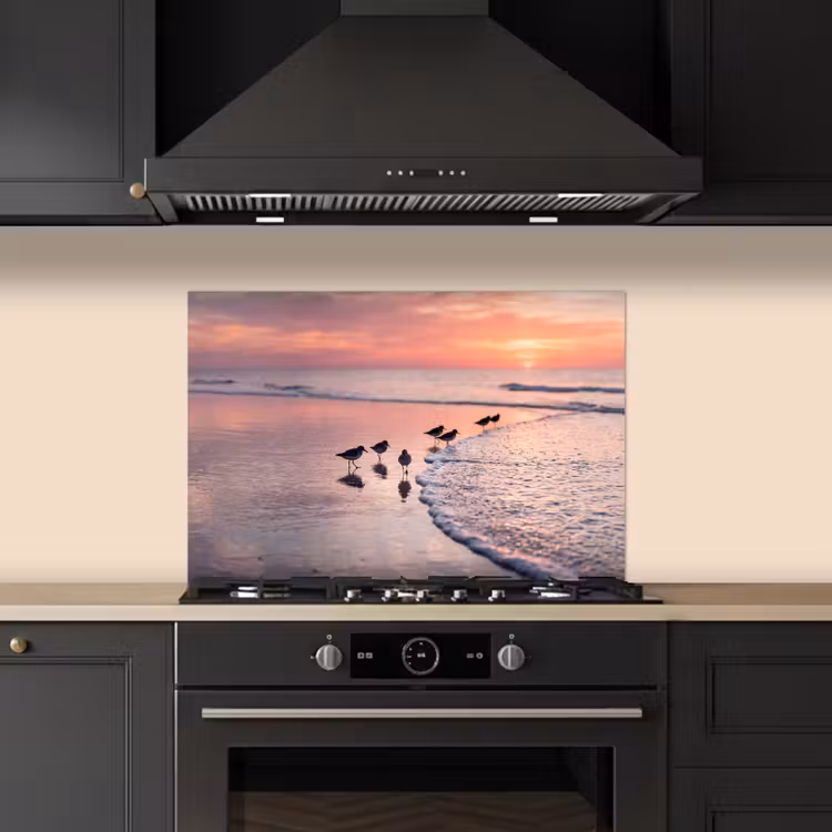 Fond de hotte - Mouettes - Plage - Mer - Rose — 5