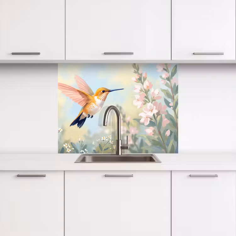 Crédence cuisine - Colibri - Illustration - Coloré — 3
