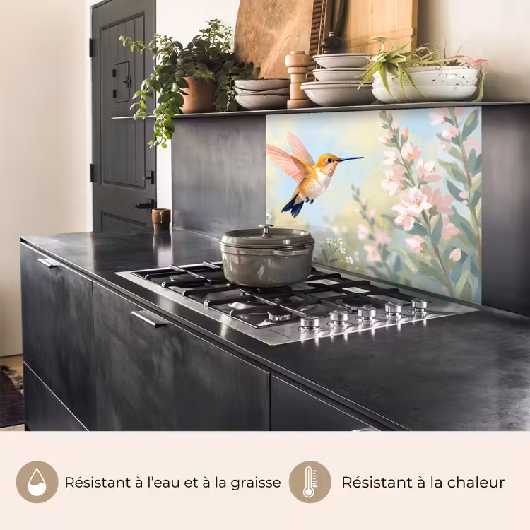 Crédence cuisine - Colibri - Illustration - Coloré — 4