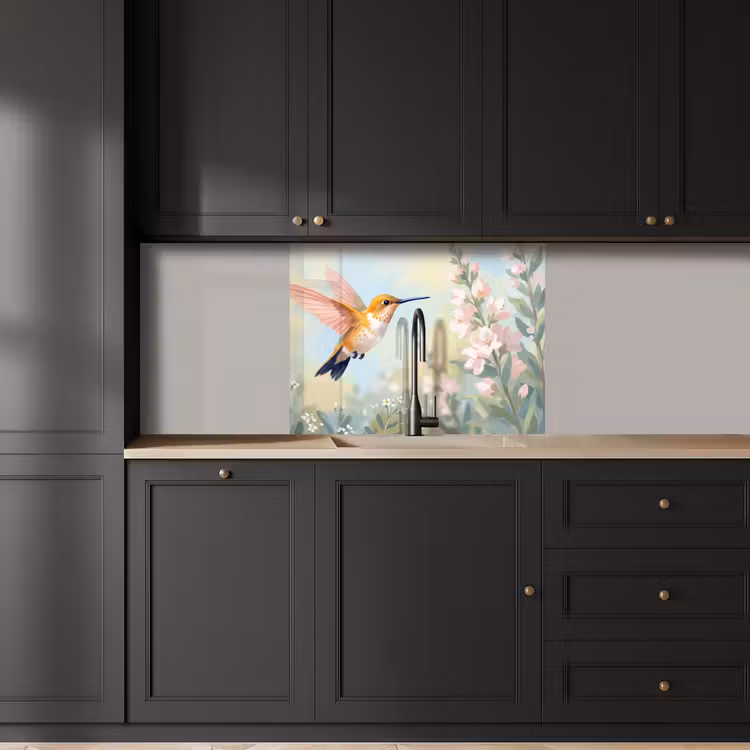 Crédence cuisine - Colibri - Illustration - Coloré — 5