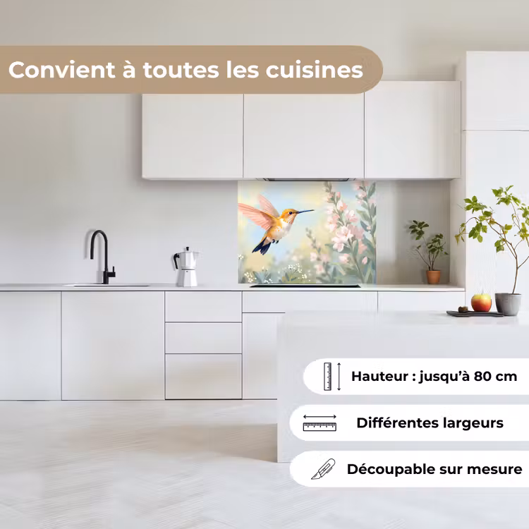 Crédence cuisine - Colibri - Illustration - Coloré — 6