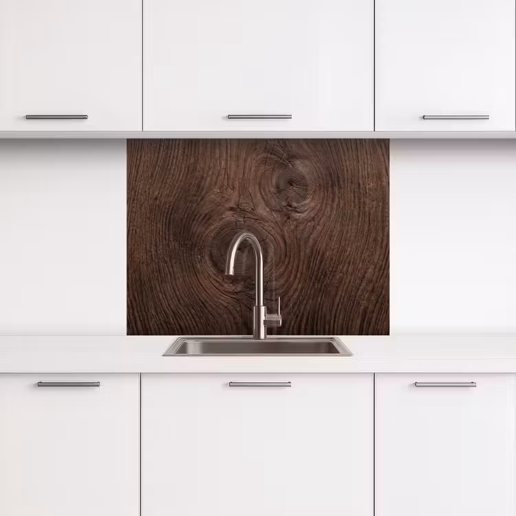 Crédence cuisine - Grain de bois - Texture - Motif - Marron - Rustique — 3