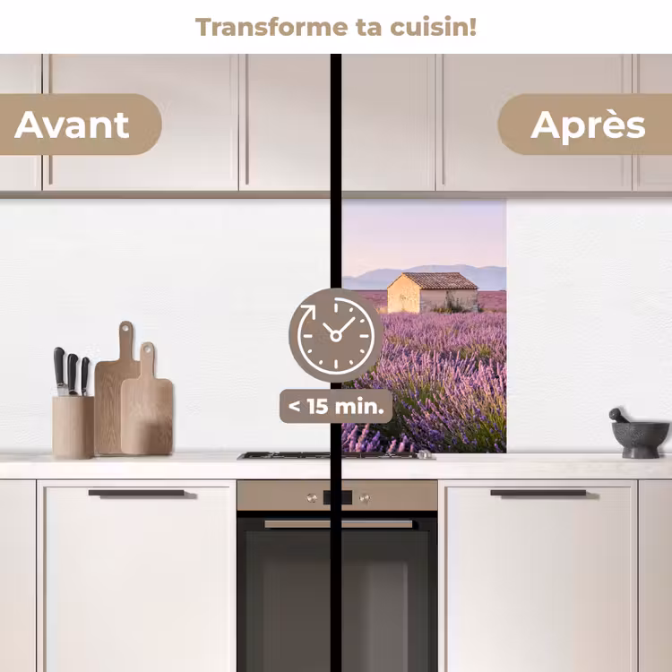 Crédence cuisine - Lavande - Paysage - Serein - Violet — 2