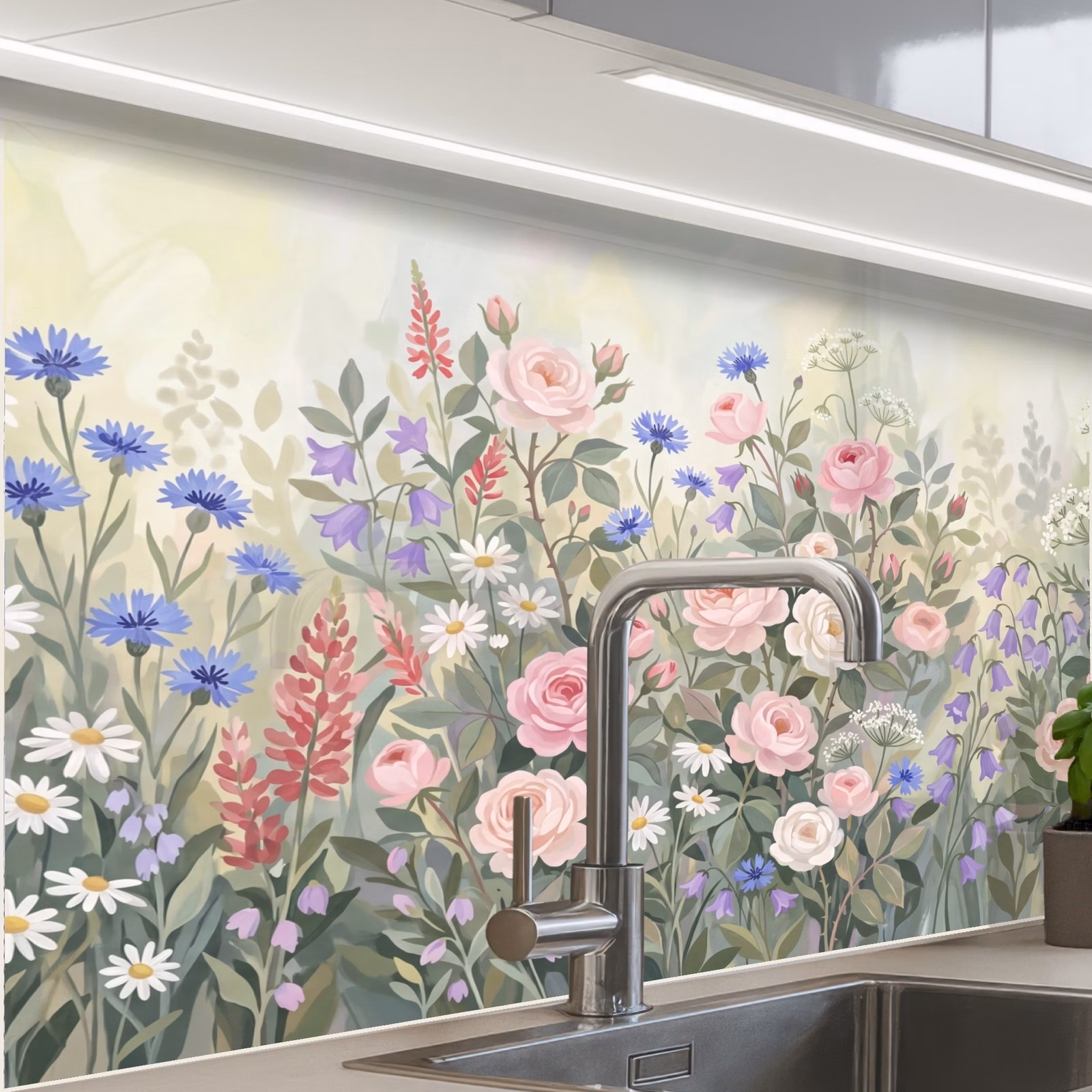 Crédence cuisine - Fleurs - Jardin - Nature - Coloré — 1