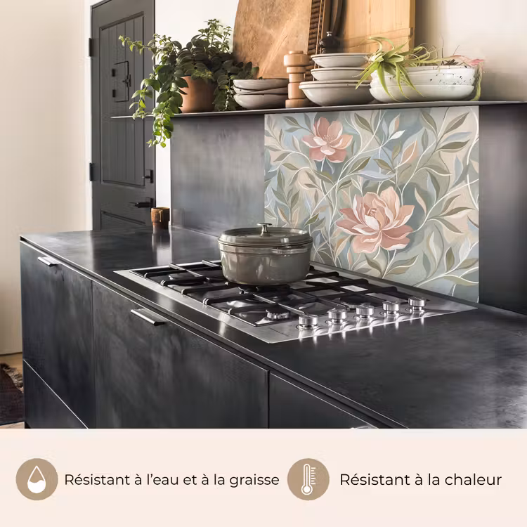 Crédence cuisine - Elégant - Romantique - Rose — 4