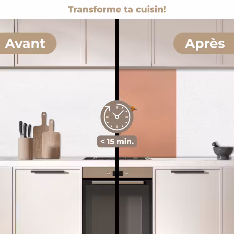 Crédence cuisine - Merles - Nature - Rose — 2