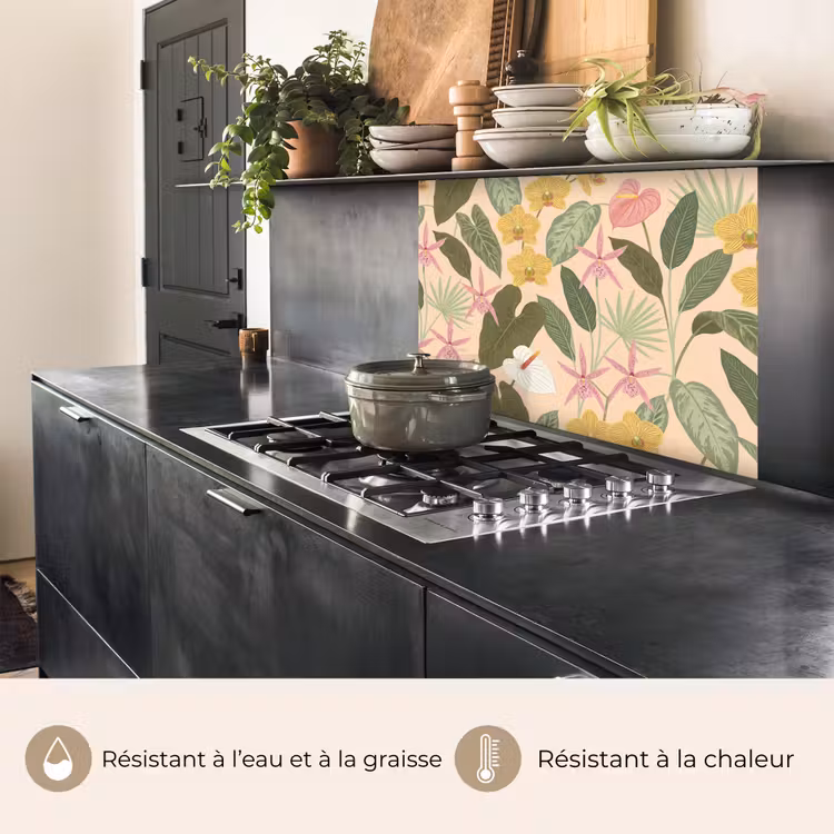 Crédence cuisine - Motif - Fleurs - Coloré — 4