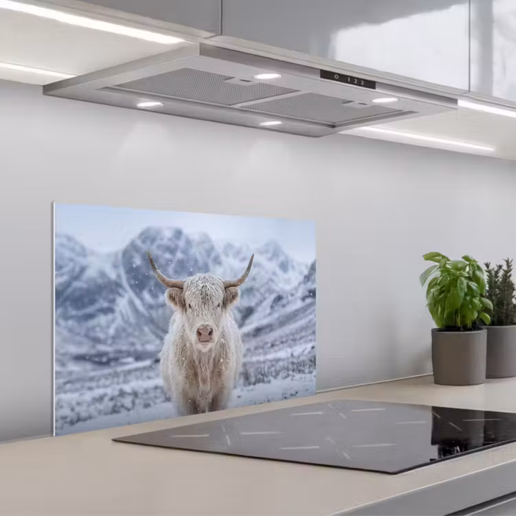 Fond de hotte - Highlander écossais - Neige - Montagnes - Hiver — 1