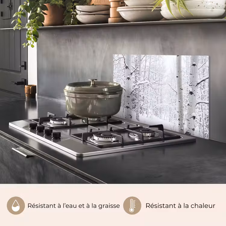 Fond de hotte - Bouleaux - Neige - Hiver - Forêt - Blanc — 2