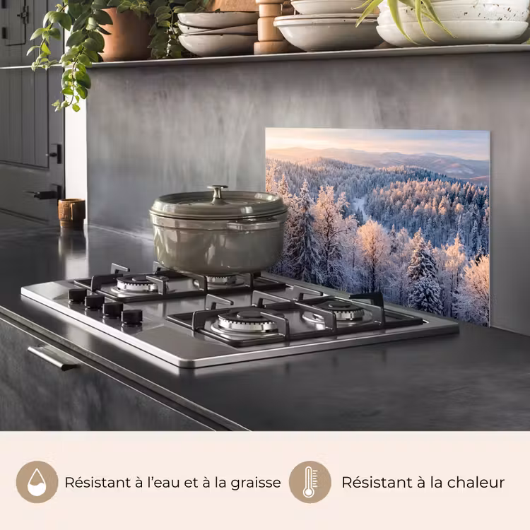 Fond de hotte - Forêt - Montagnes - Or - Hiver - Chaud — 2