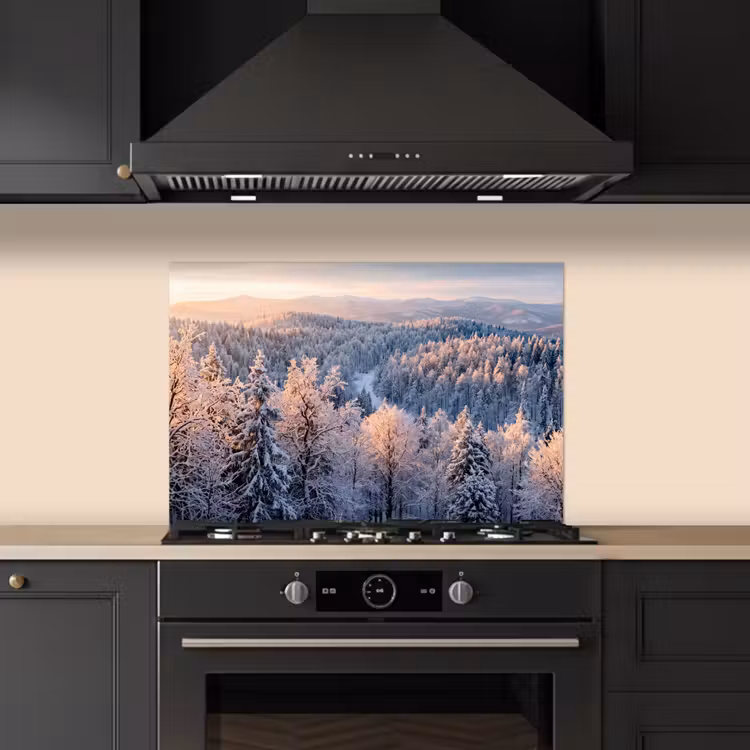 Fond de hotte - Forêt - Montagnes - Or - Hiver - Chaud — 5