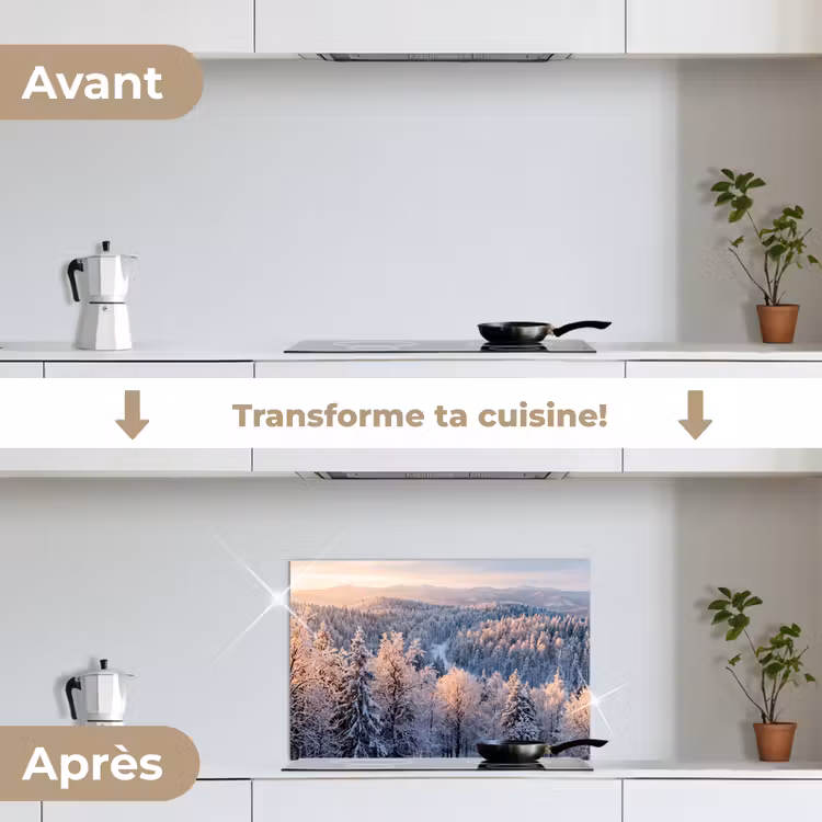 Fond de hotte - Forêt - Montagnes - Or - Hiver - Chaud — 7