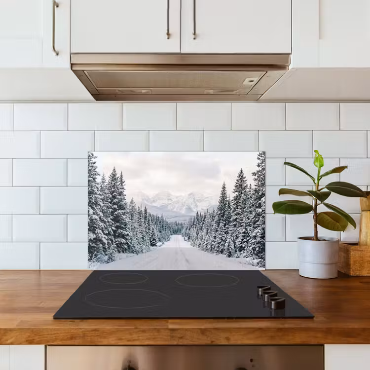 Fond de hotte - Route - Neige - Forêt de conifères - Hiver - Aventureux — 3