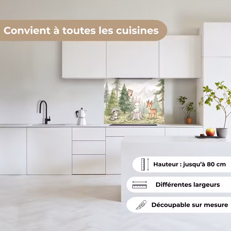 Crédence cuisine - Forêt - Animaux - Vert — 6