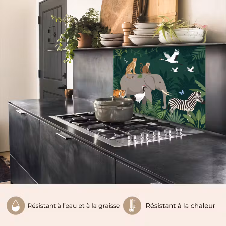 Crédence cuisine - Tropical - Jungle - Vert — 4