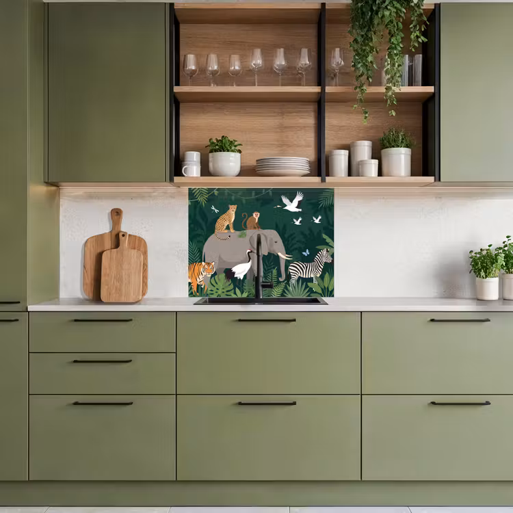 Crédence cuisine - Tropical - Jungle - Vert — 7