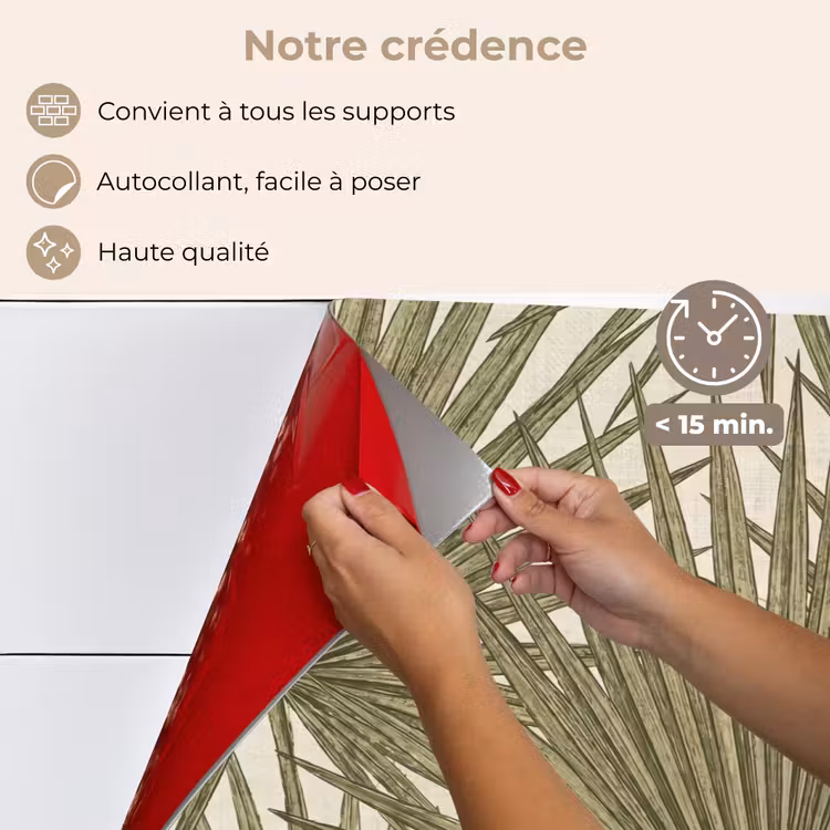 Fond de hotte - Feuille - Tropical - Motif - Nature - Vert — 4
