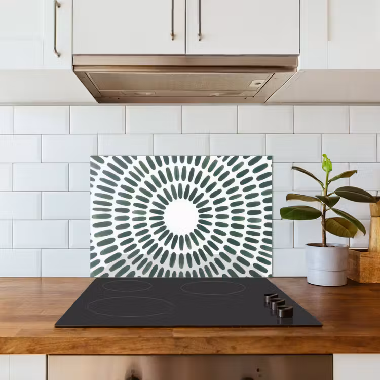 Fond de hotte - Résumé - Cercle - Motif - Moderne - Vert — 3