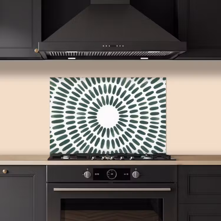 Fond de hotte - Résumé - Cercle - Motif - Moderne - Vert — 5