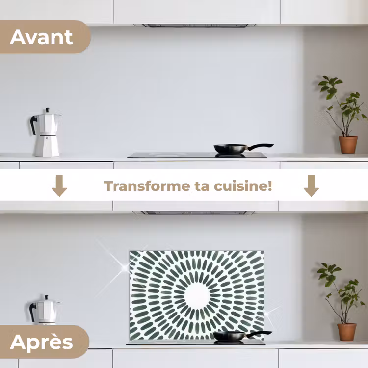Fond de hotte - Résumé - Cercle - Motif - Moderne - Vert — 7