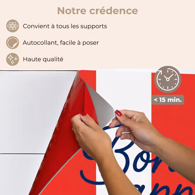 Fond de hotte - Nourriture - Devise - Cuisine - Graphisme - Rouge et blanc — 4