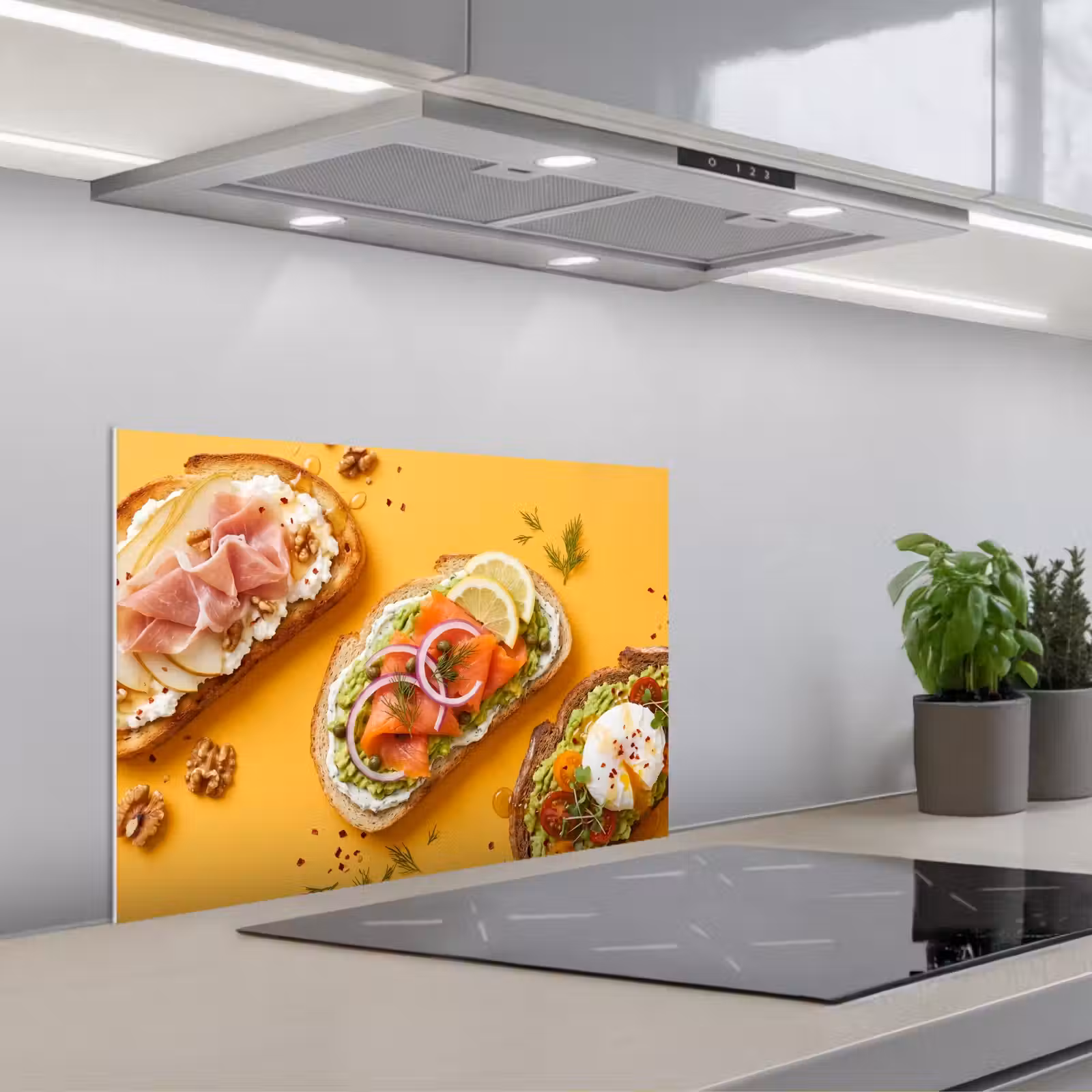 Fond de hotte - Cuisine - Pain - Petit-déjeuner - Moderne - Coloré — 1