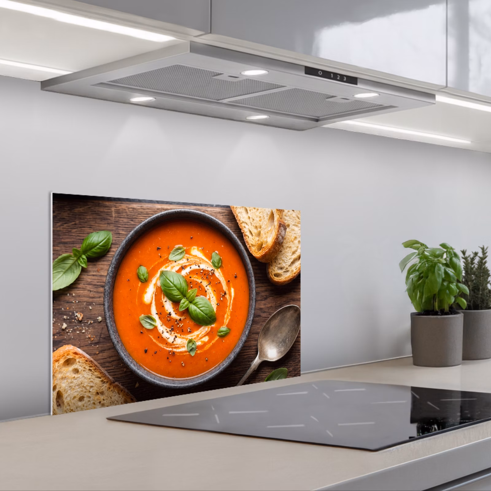 Fond de hotte - Cuisine - Soupe - Basilic - Rustique - Rouge — 1