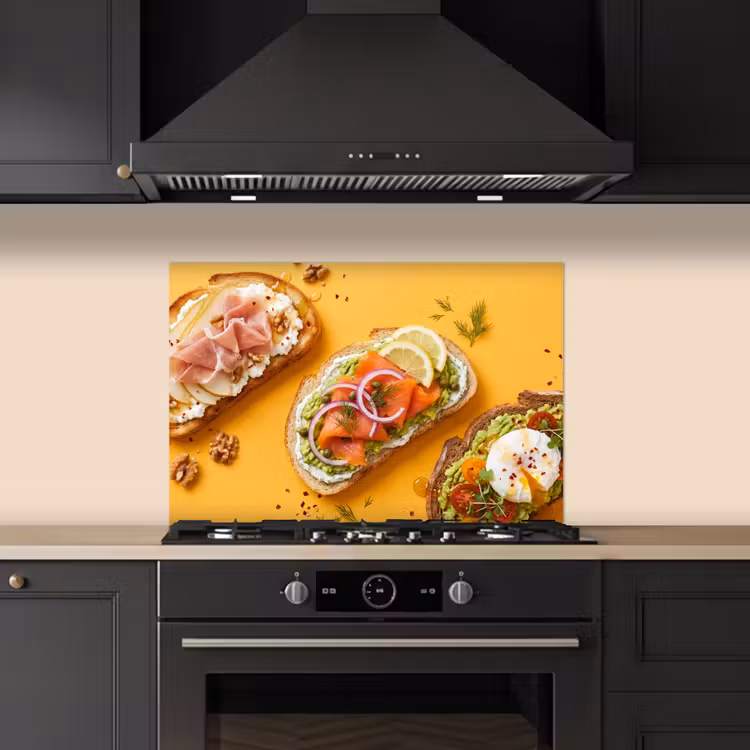 Fond de hotte - Cuisine - Pain - Petit-déjeuner - Moderne - Coloré — 5