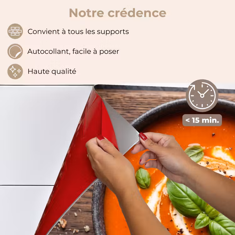 Fond de hotte - Cuisine - Soupe - Basilic - Rustique - Rouge — 4