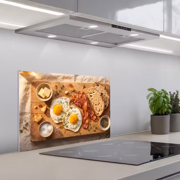Fond de hotte - Nourriture - Petit-déjeuner - Bois - Rustique - Jaune — 1