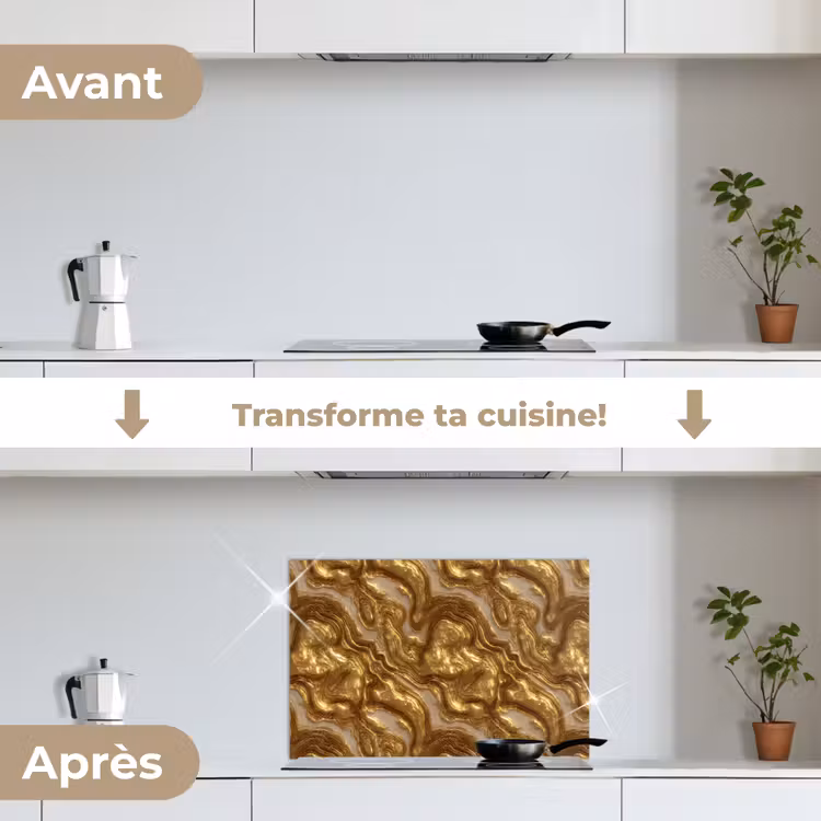 Fond de hotte - Ondulé - Naturel - Doré - Crème — 7