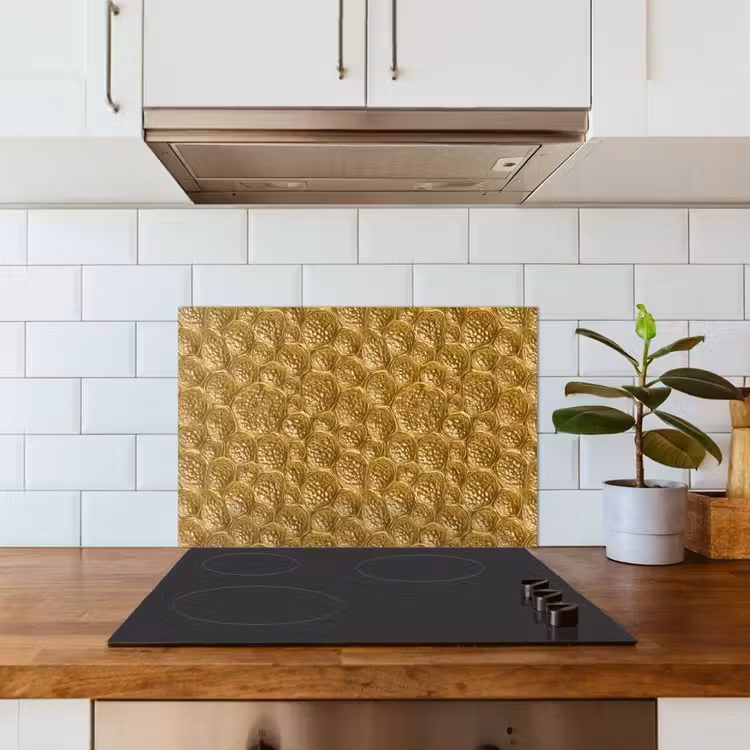 Fond de hotte - Martelé - Mosaïque - Antique - Or — 3