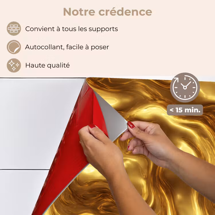 Fond de hotte - Texture - Liquide - Biologique - Or — 4