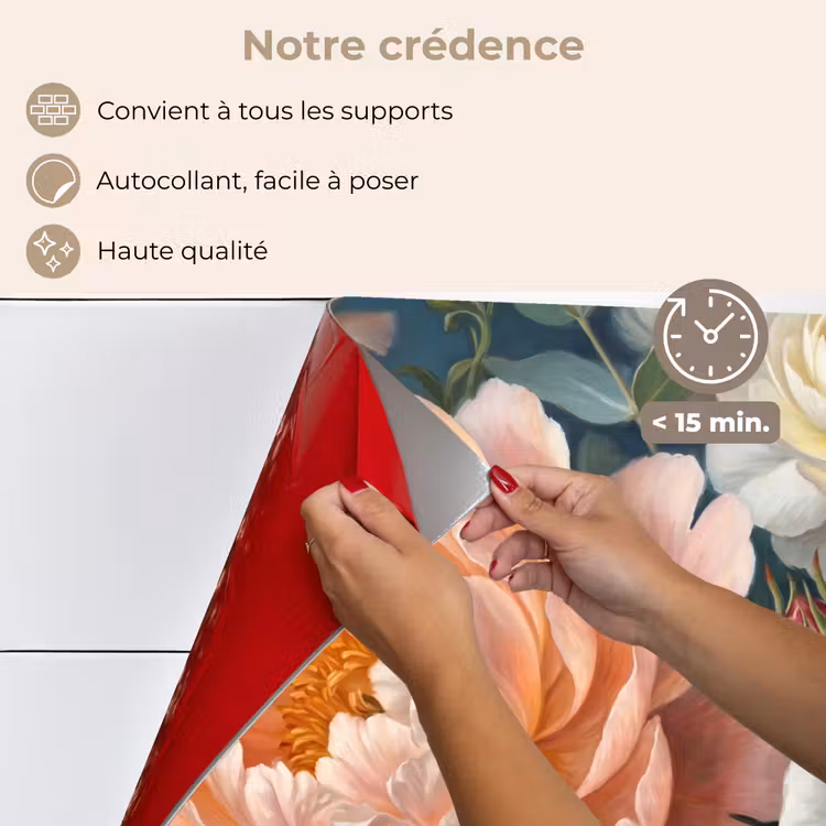 Fond de hotte - Fleurs - Bouquet - Nature - Classique - Coloré — 4