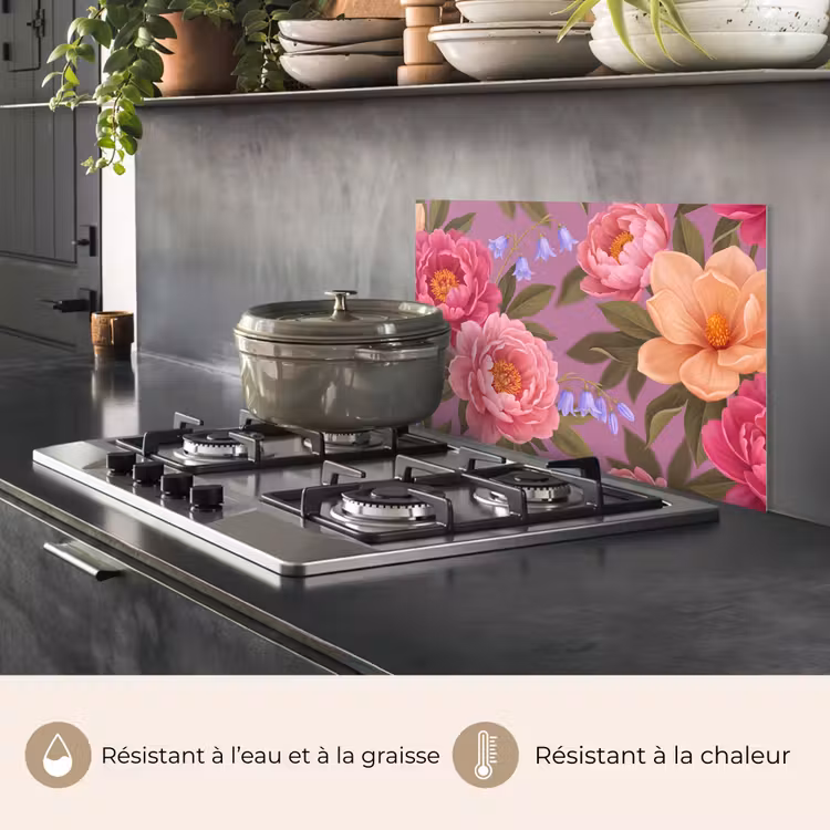 Fond de hotte - Fleurs - Motif - Illustration - Rose — 2
