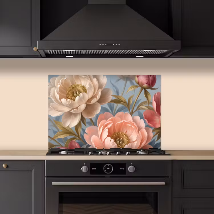 Fond de hotte - Fleurs - Rose - Beige - Moderne - Nature — 5