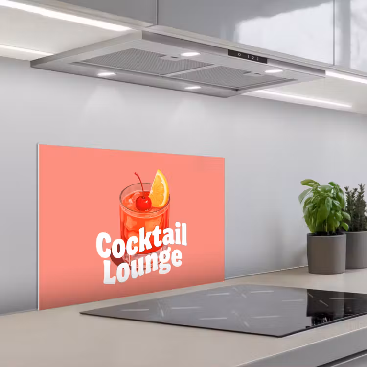 Fond de hotte - Cocktail Lounge - Verre - Corail — 1