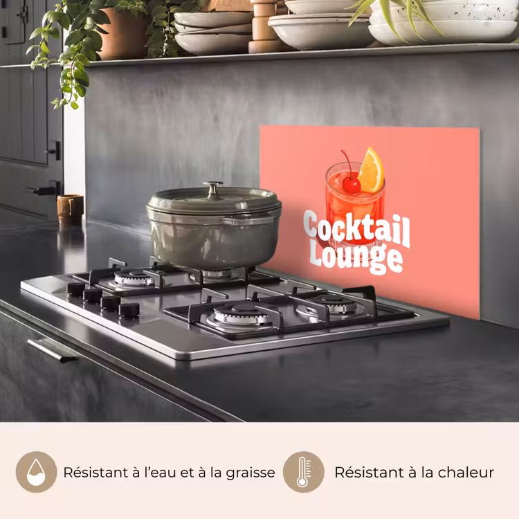 Fond de hotte - Cocktail Lounge - Verre - Corail — 2
