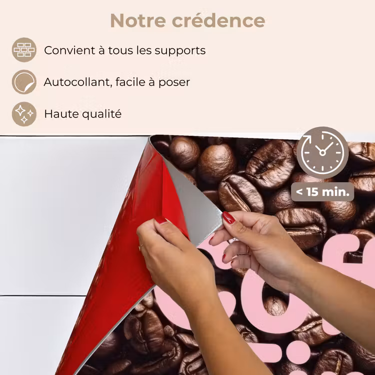 Fond de hotte - Coffee First - Grains de café - Rose — 4