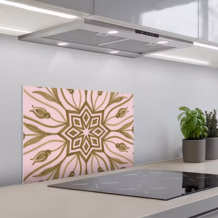 Fond de hotte - Motif - Mandala - Décoration - Abstrait - Vert — 1