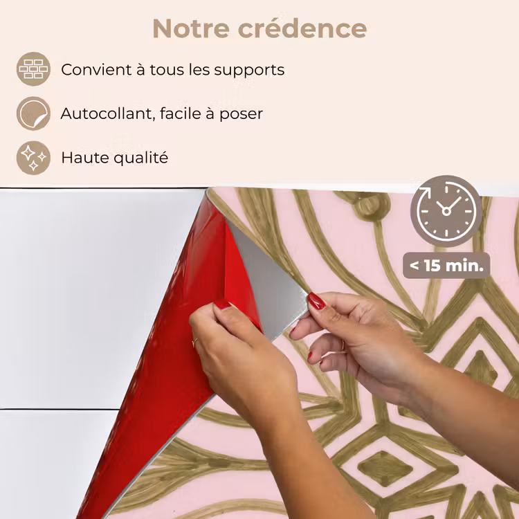 Fond de hotte - Motif - Mandala - Décoration - Abstrait - Vert — 4