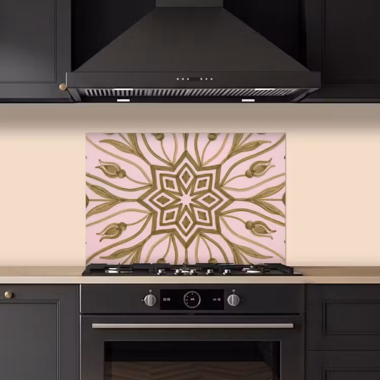Fond de hotte - Motif - Mandala - Décoration - Abstrait - Vert — 5