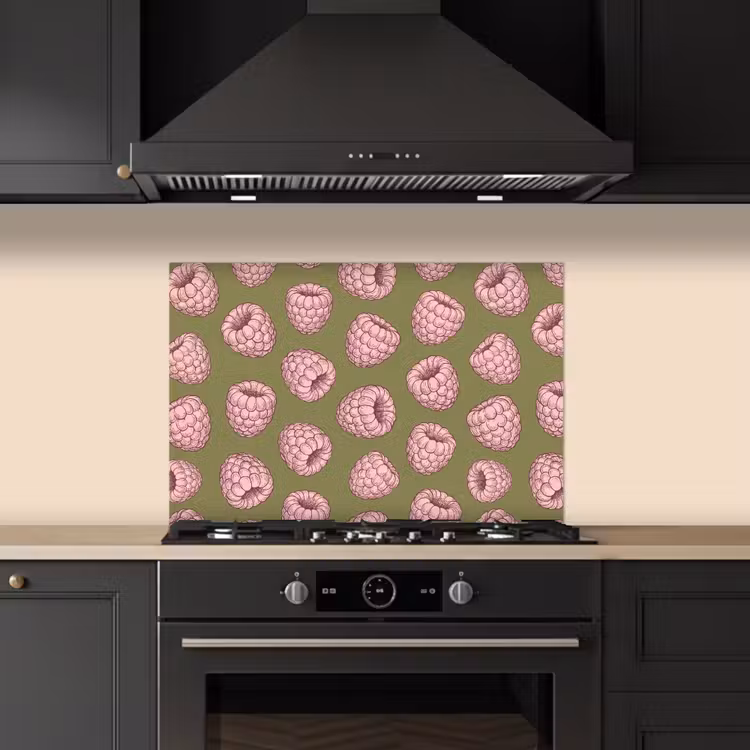Fond de hotte - Nourriture - Motif - Illustration - Rose - Vert — 5
