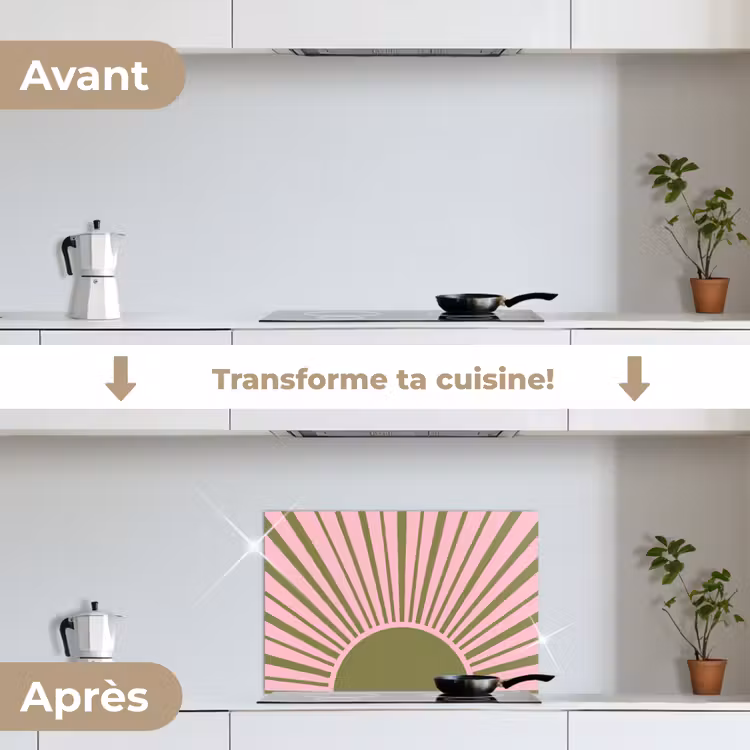 Fond de hotte - Résumé - Rayons - Graphique - Rose - Vert — 7